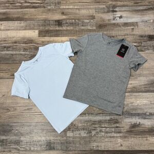 Layer 8 Lot of 2 Boy's Size S/8 Blue Grey Qwick-Dry Short Sleeve T-Shirts NWT‎